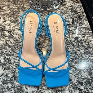 Blue Strappy Heels